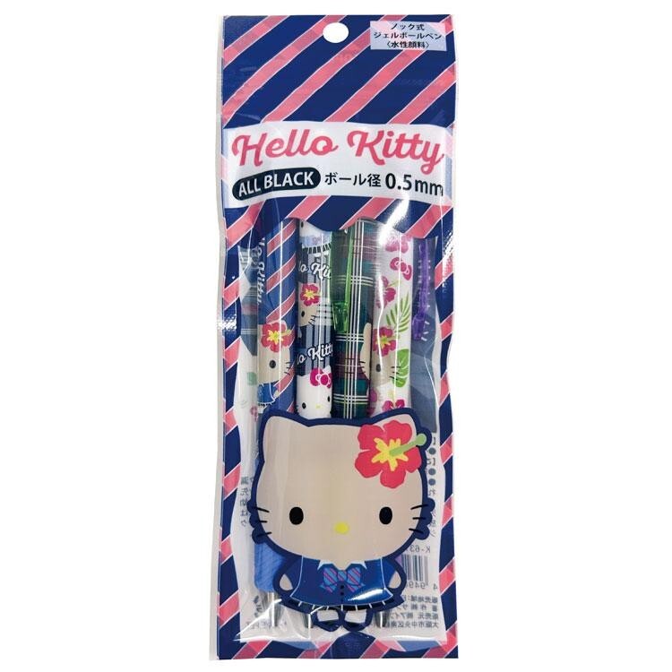 日本 SANRIO Hello Kitty 辣妹系列中性原子筆 1套4支