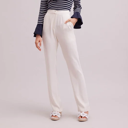 1AF0323-223 [ANNE FONTAINE] Loria Pants White #P22F220119 (EU)