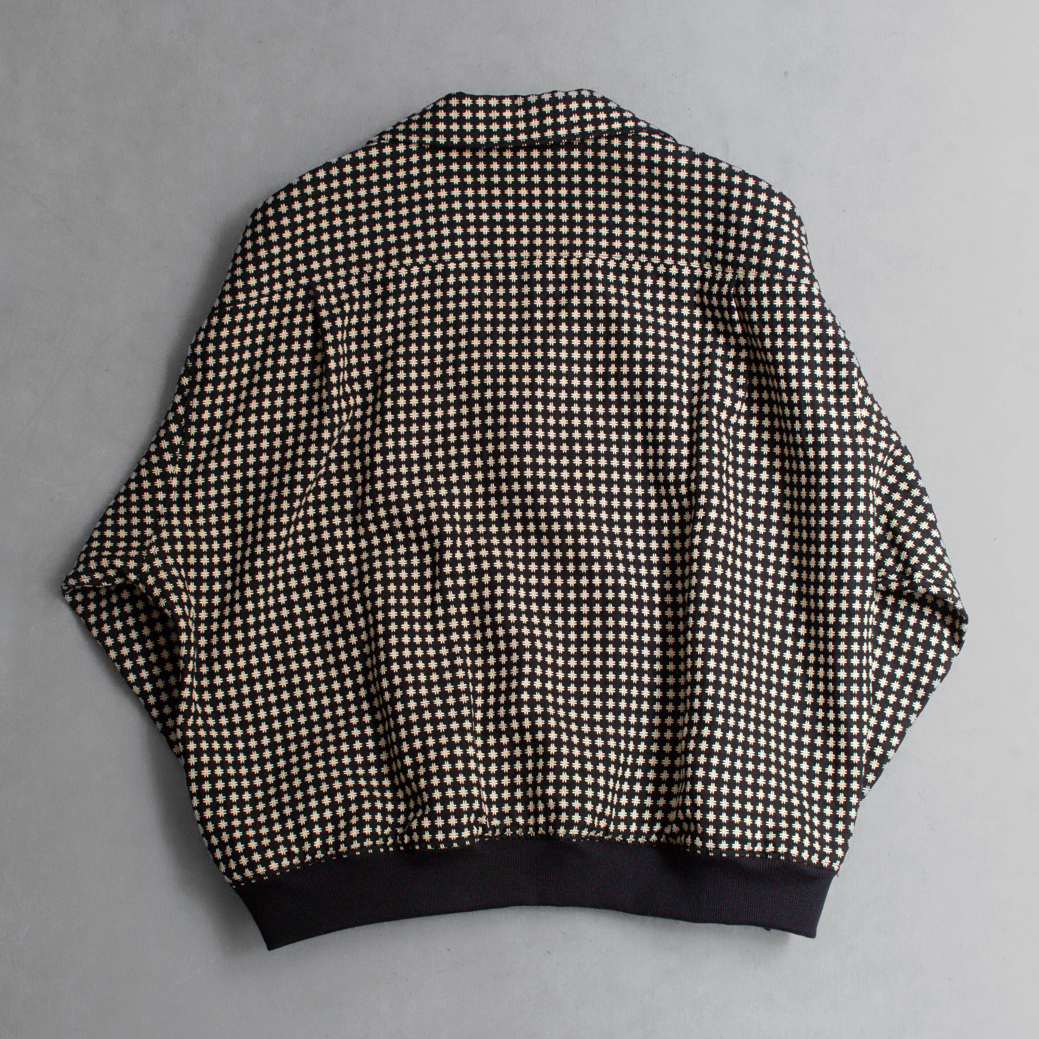 HAVERSACK SASHIKO JACQUARD PULLOVER SHIRT BLOUSON 棉麻 刺子繡 格紋 套頭 襯衫