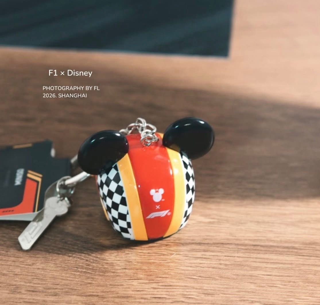 【預購】MINISO x F1 x Disney 米奇頭盔 安全帽 吊飾 掛件