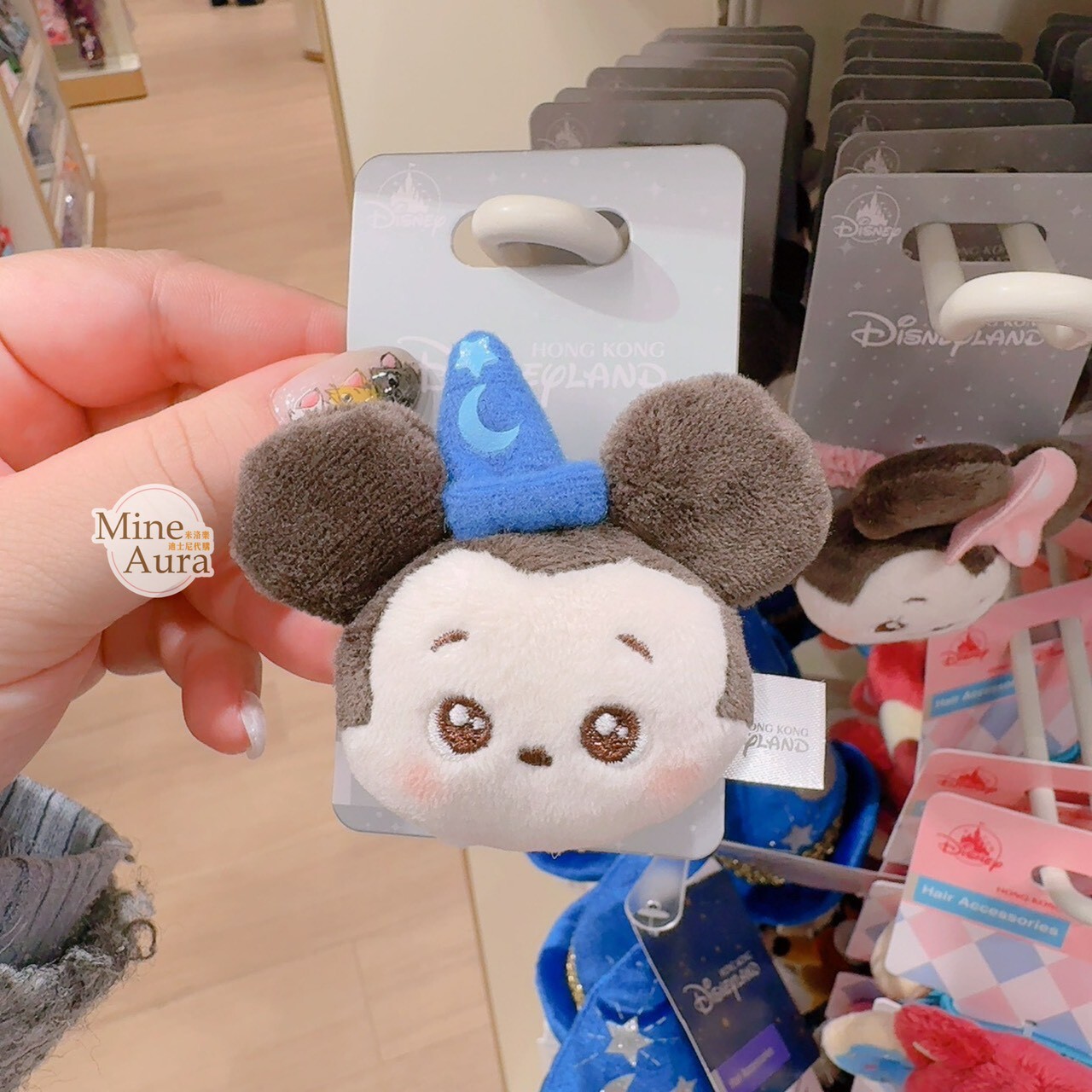 米奇 Mickey 魔法師 絨毛大頭造型 髮束 髮飾 -香港迪士尼樂園