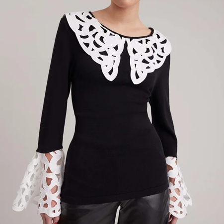 1AF0323-224 [ANNE FONTAINE] Daisy Top Black #H23F00300 (EU)