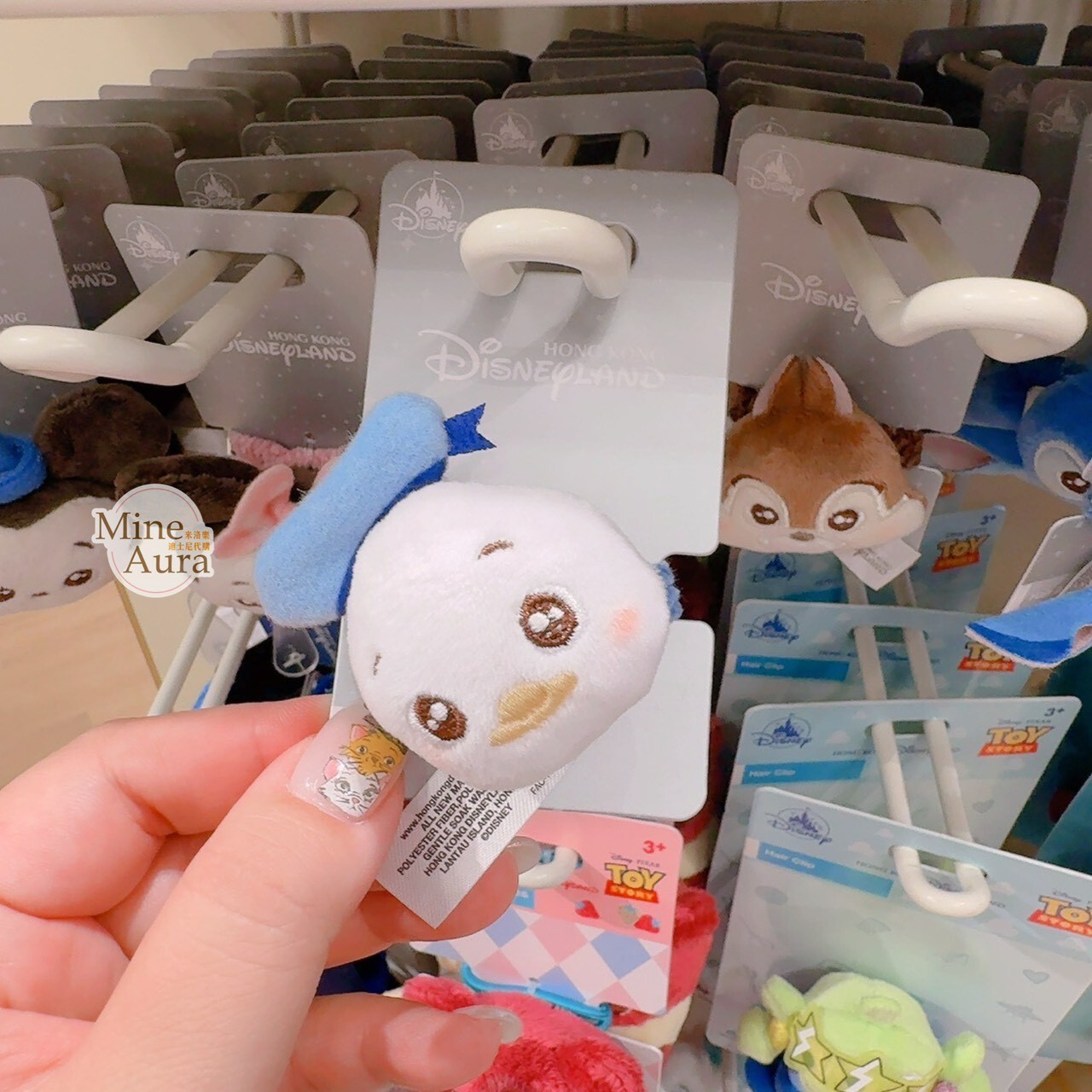 唐老鴨 Donald 絨毛大頭造型 髮束 髮飾 -香港迪士尼樂園