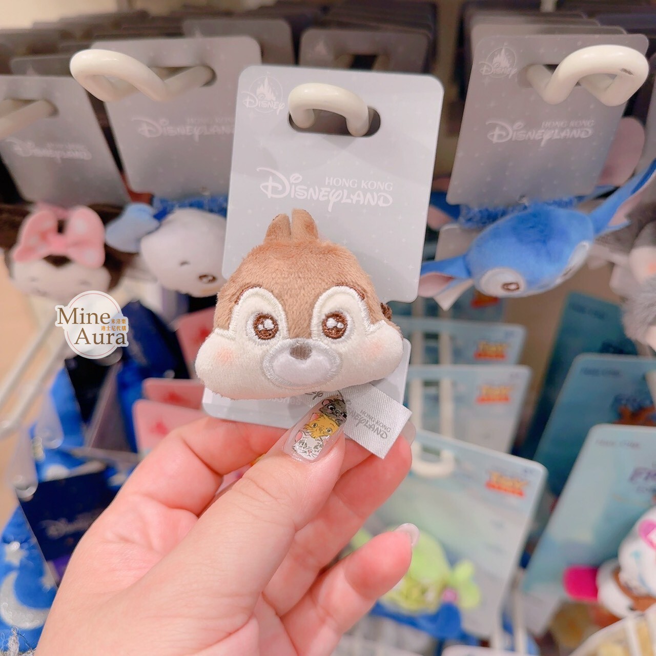 黑鼻 奇奇 Chip 絨毛大頭造型 髮束 髮飾 奇奇蒂蒂 Chip 'n Dale -香港迪士尼樂園