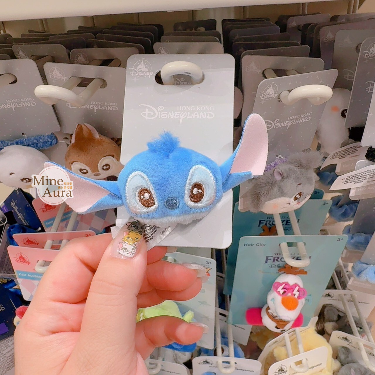 史迪奇 Stitch 絨毛大頭造型 髮束 髮飾 星際寶貝 Lilo & Stitch -香港迪士尼樂園