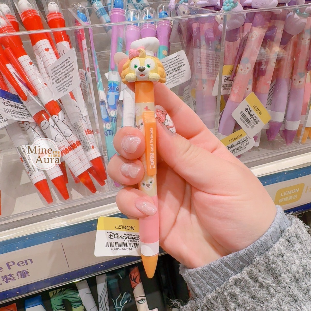 可琦安 餅乾 CookieAnn 大頭 造型 立體造型 圓珠筆 -香港迪士尼樂園