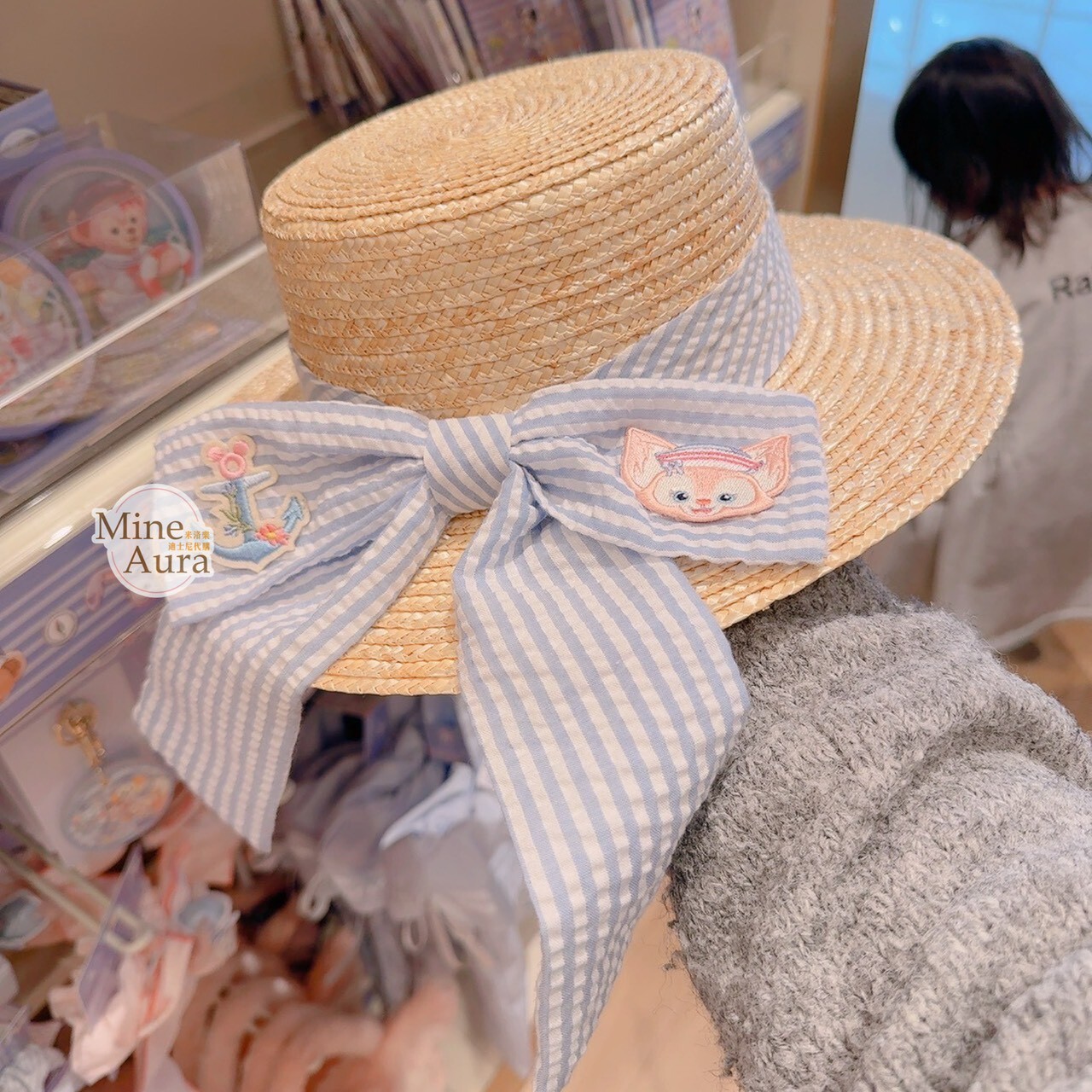 2026 春日啟航 玲娜貝兒 LinaBell 圖案 蝴蝶結 造型 兒童 草帽 編織帽 帽子 -香港迪士尼樂園