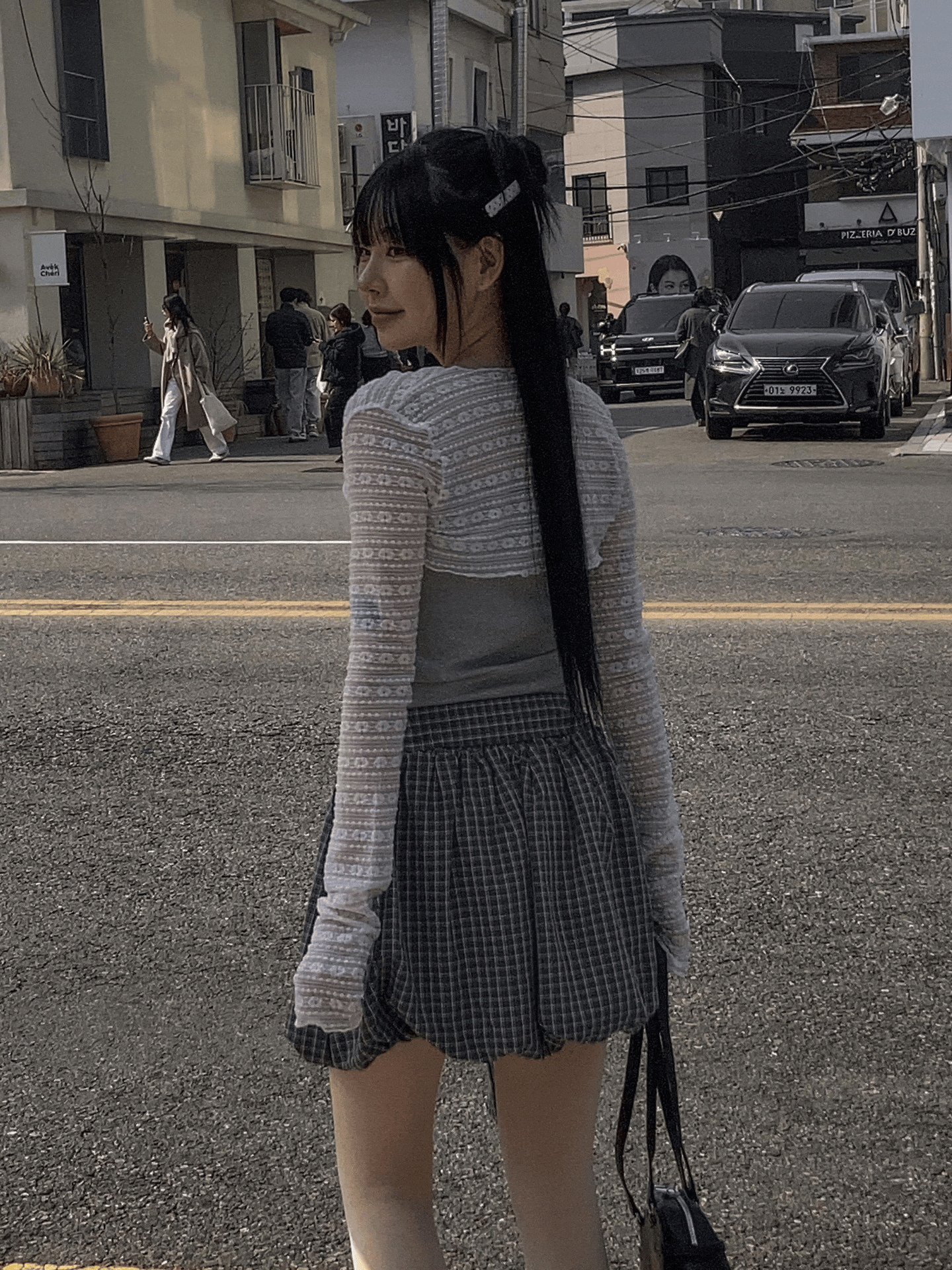 Spring ✿ 凸花紋透視感短版外搭〈🇰🇷DAY 3〉