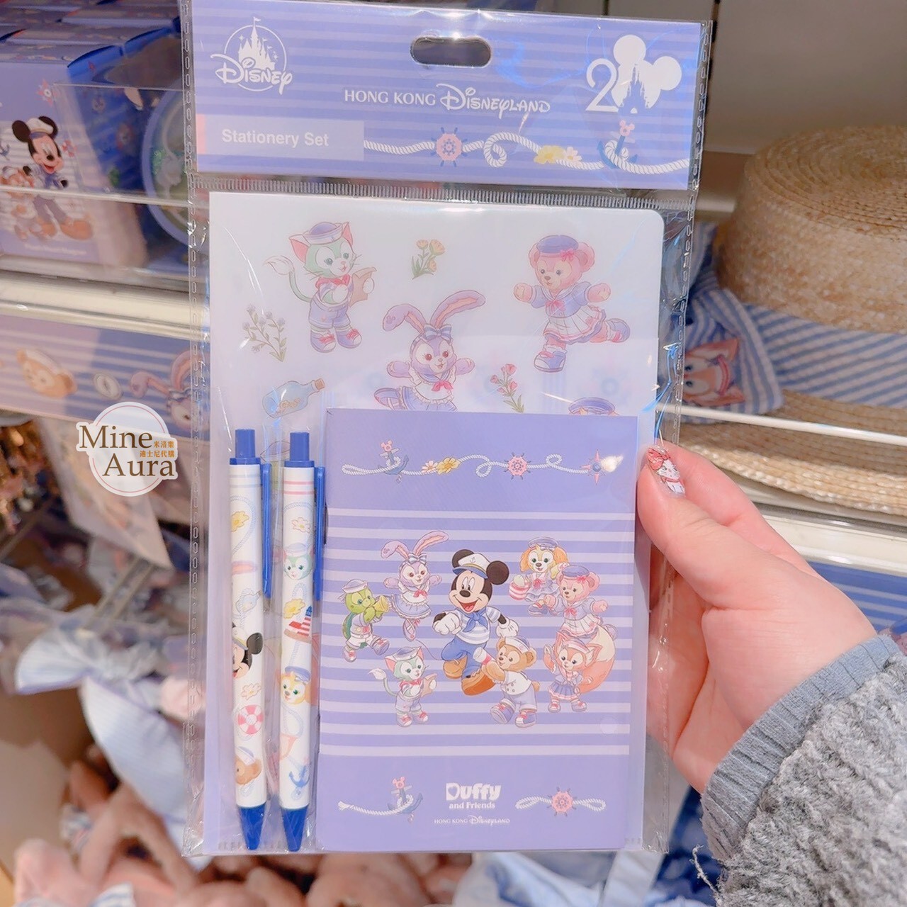 2026 春日啟航 米奇 Mickey 達菲 Duffy 與好友 便條本 圓珠筆 文具套裝 文具用品 -香港迪士尼樂園