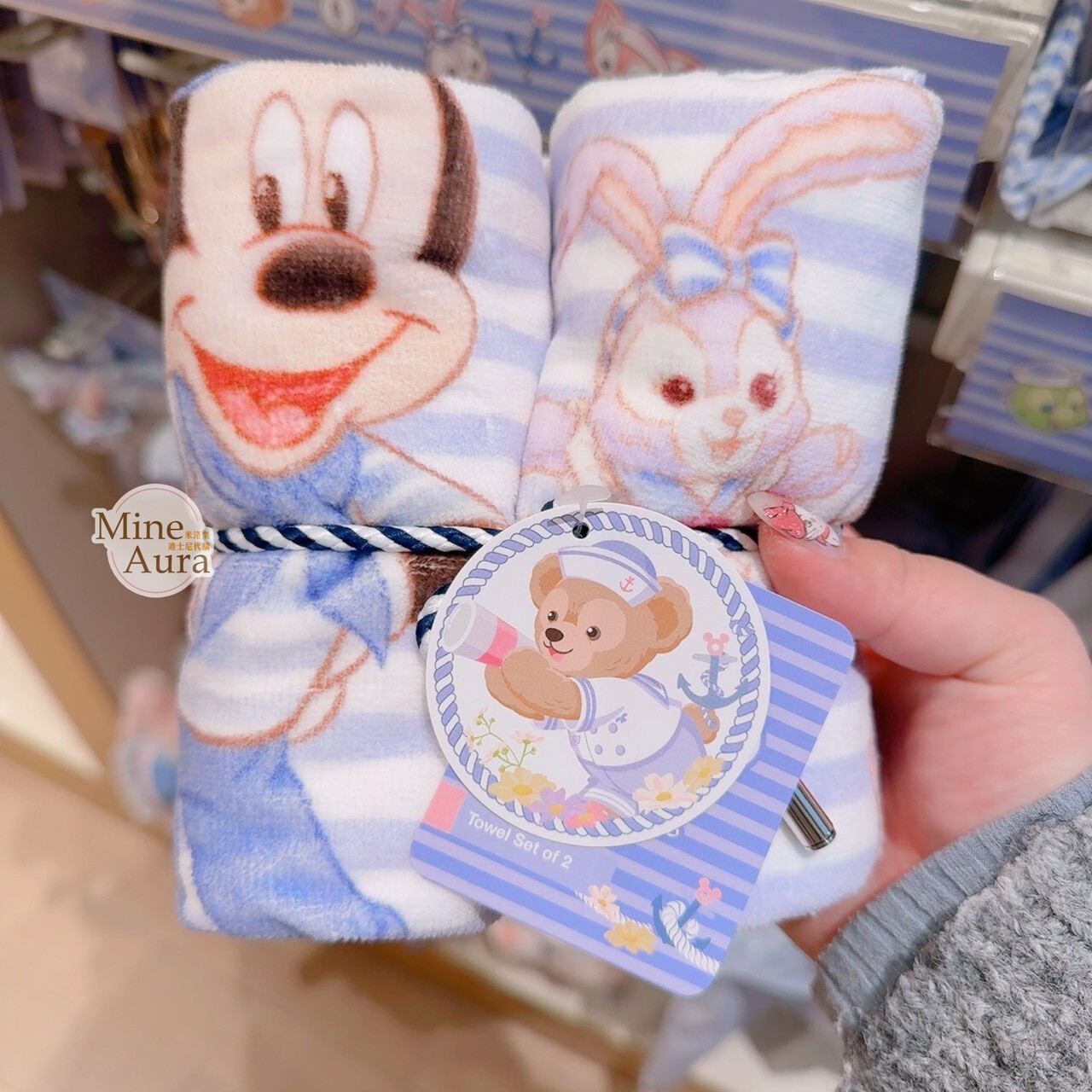 2026 春日啟航 米奇 Mickey 達菲 Duffy 與好友 毛巾 2入組 -香港迪士尼樂園