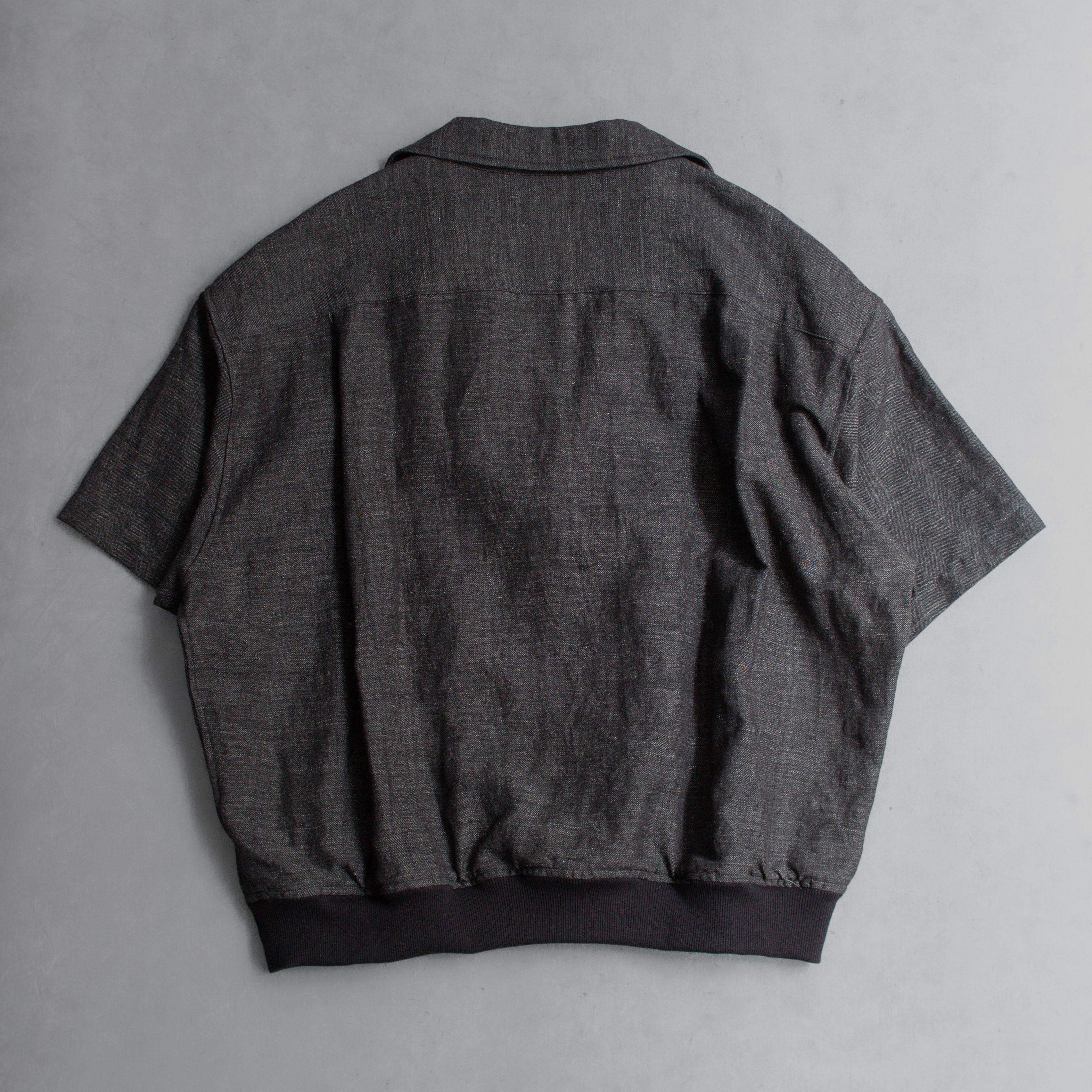 HAVERSACK COTTON LINEN HERRINGBONE BLOUSON 棉麻 人字紋 套頭 短袖 襯衫