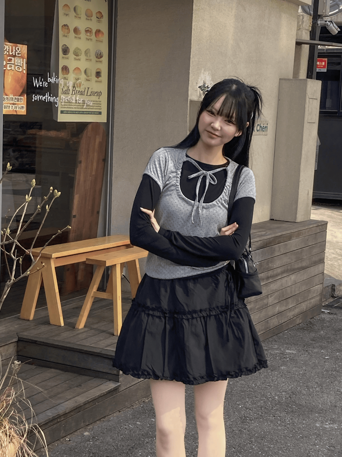 可分開穿！波點綁帶Layer Top Set〈🇰🇷DAY 3〉