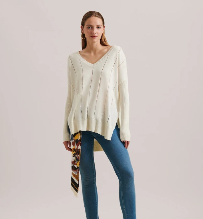 1AF0323-310 [ANNE FONTAINE] Imanol Sweater White #P22F212119 (EU)