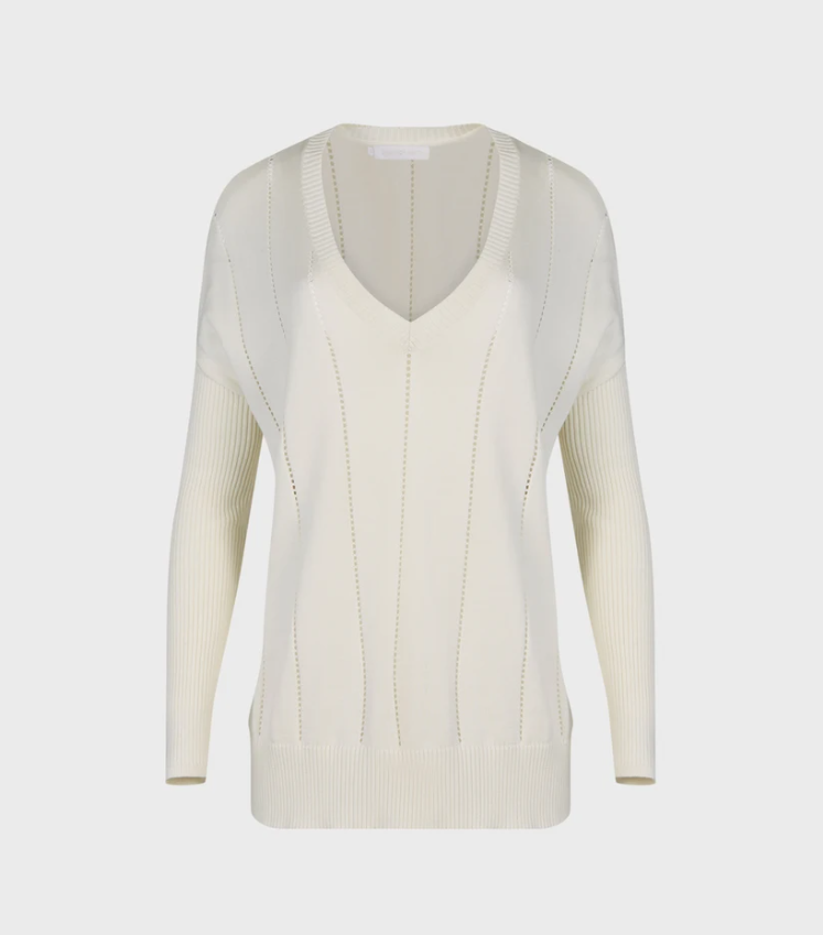 1AF0323-310 [ANNE FONTAINE] Imanol Sweater White #P22F212119 (EU)