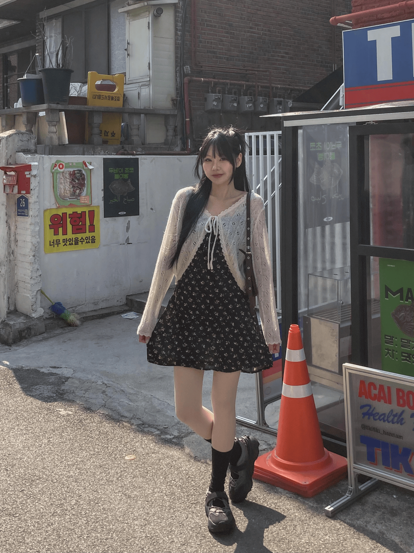 春日感滿滿～碎花綁帶連身裙〈🇰🇷DAY 3〉