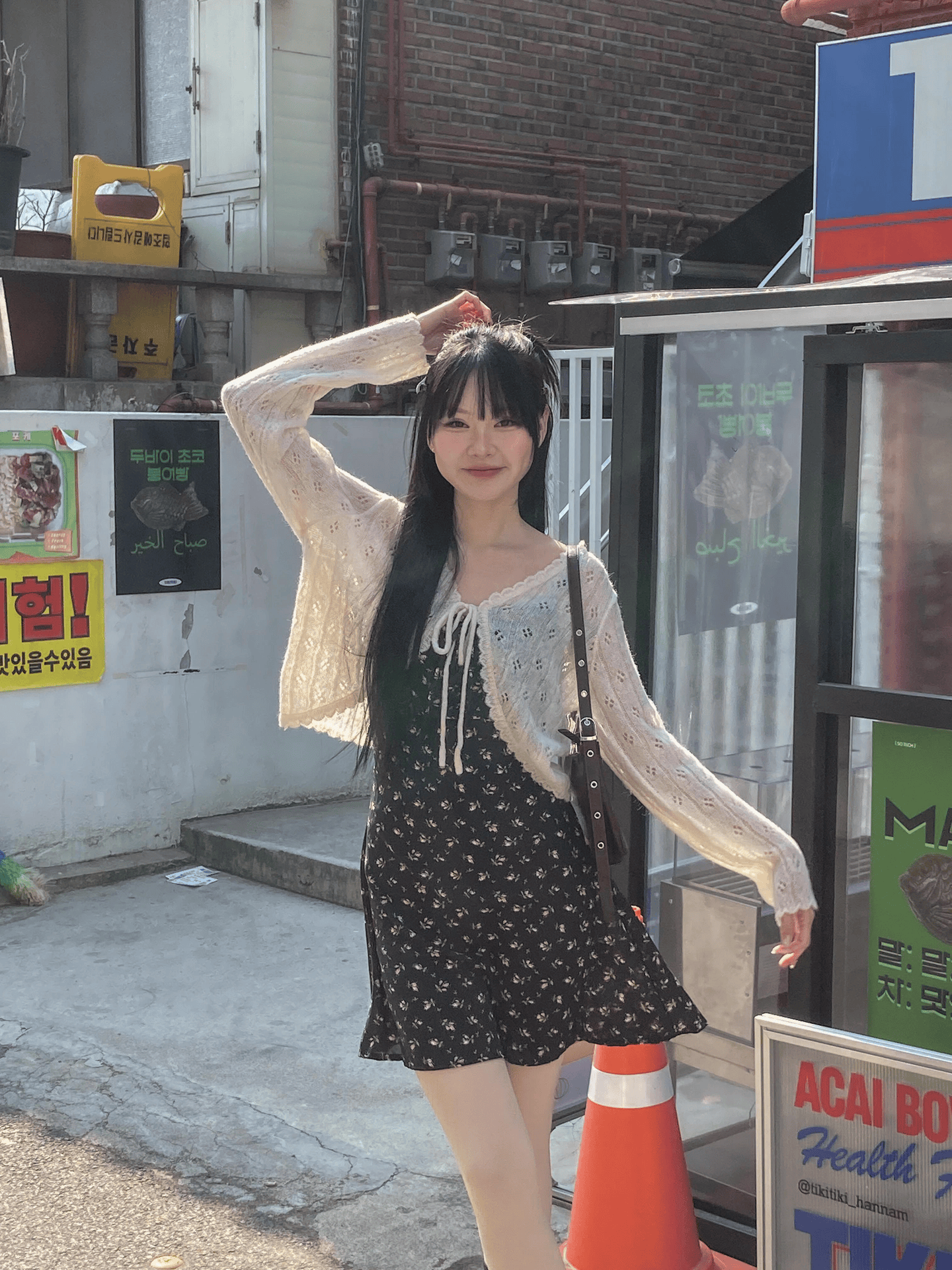 甜美波浪邊通花紋綁帶外套〈🇰🇷DAY 3〉