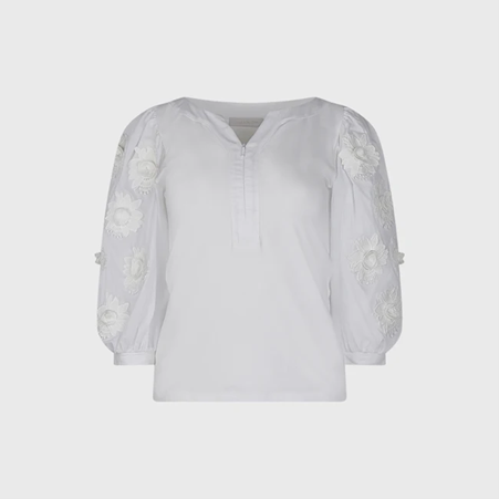 1AF0323-228 [ANNE FONTAINE] Cathia Top White #P25F25501 (EU)