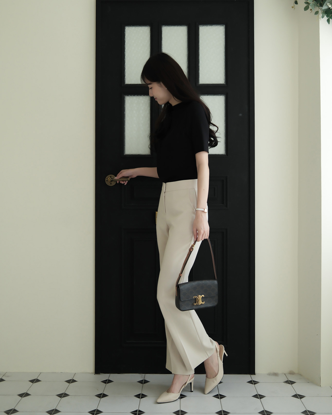 通勤天花板西裝微喇叭神褲 ( 2 colors )