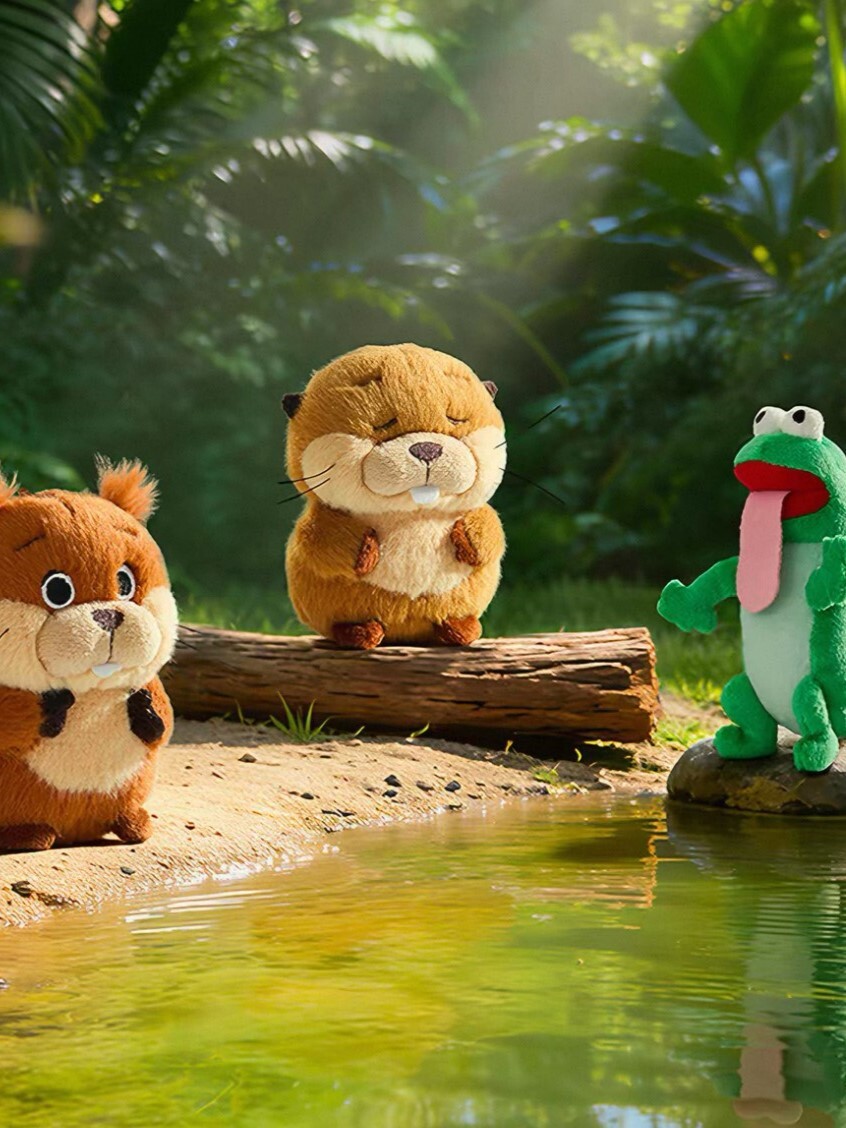 Officially licensed Tanuki World plush pendant/trinket