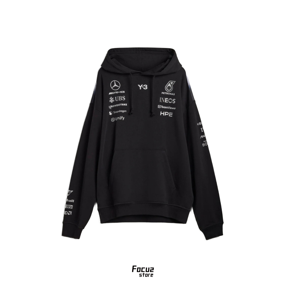 【Focus Store】預購 Y-3 x Mercedes-AMG F1 Team Hoodie "Black" 黑色 連帽衛衣