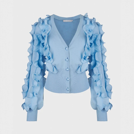 1AF0323-232 [ANNE FONTAINE] Ciline Cardigan Blue #P21F114518 (EU)