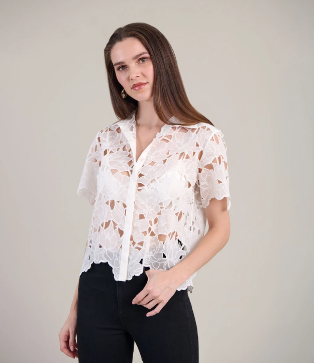 1AF0323-319 [ANNE FONTAINE] Eulalia Shirt White #P25F20301 (EU)