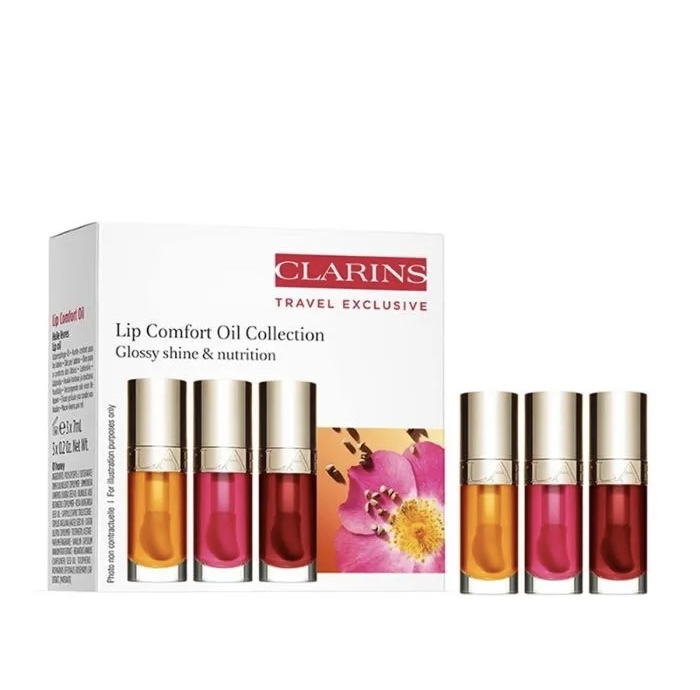 預 購 產 品（7-10天)｜Clarins 凝亮護唇油三件套裝 lip comfort oil collection