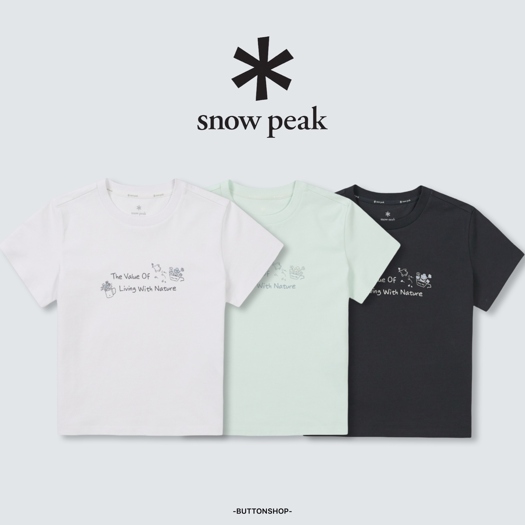 【春季新品限時折扣🔥 3/29 晚上12:00結束】Snow Peak Aerocool Women Crop Lettering Short Sleeve T-shirt 女款 胸前俏皮圖樣 短tee S26MWFTS25
