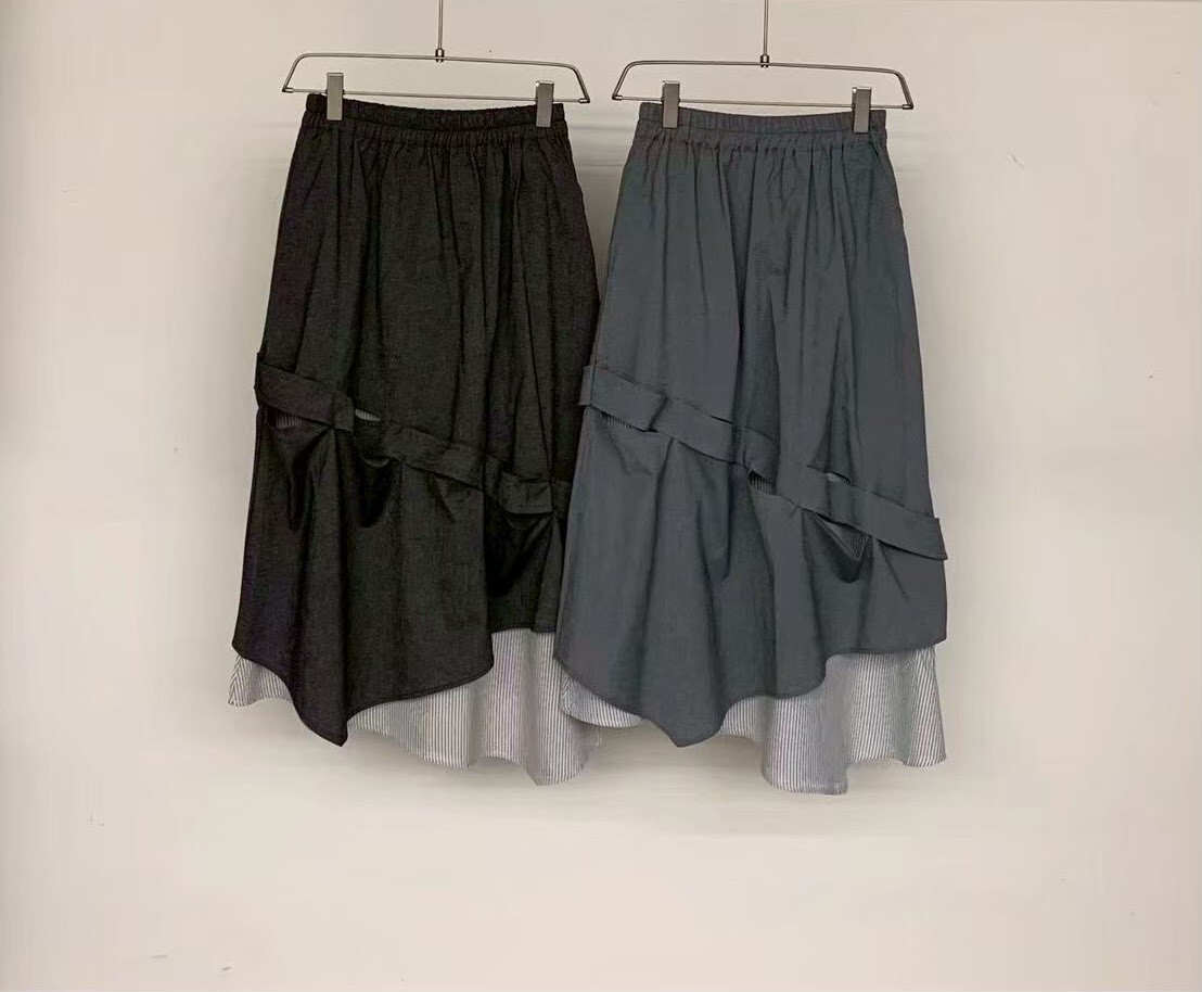 060250 小眾設計款! 多層次拼接半裙 - 2 colors