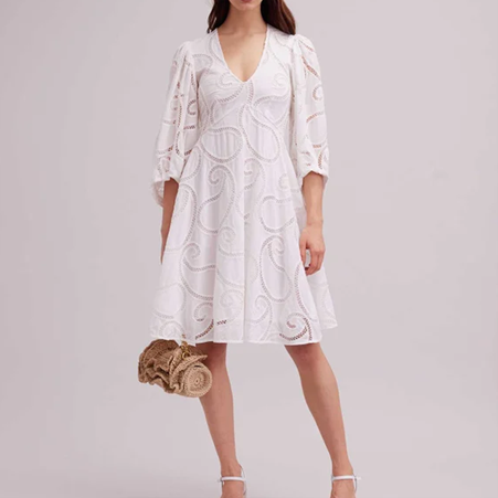 1AF0323-236 [ANNE FONTAINE] Estival Dress White #P23F27801 (EU)