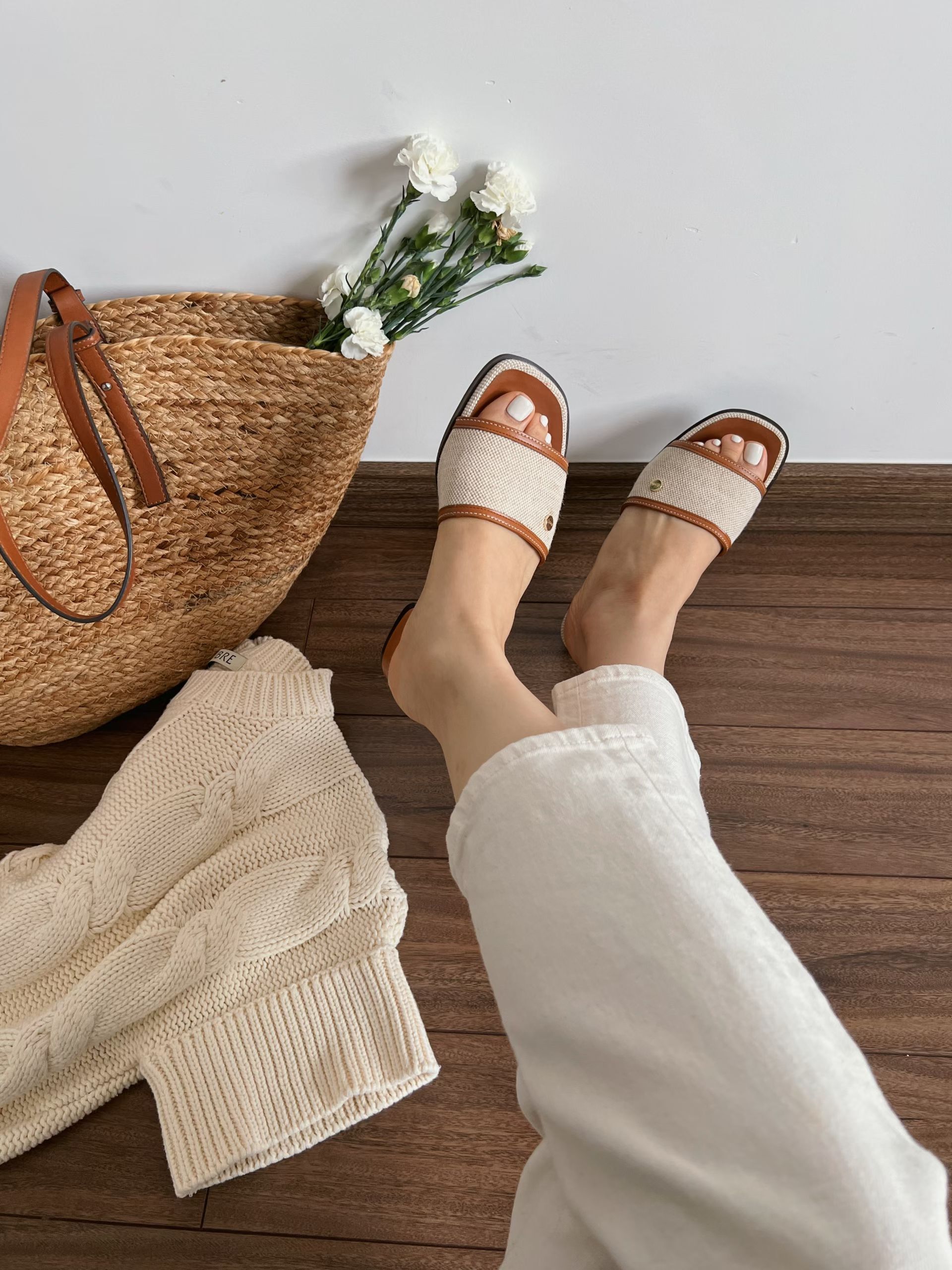 ☘️ 2026 SS 金扣帆布拖鞋 ☘️