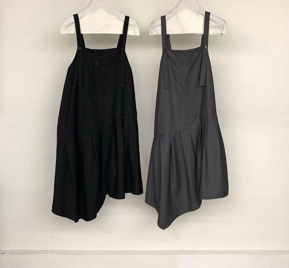 060278 小眾設計款! 不對稱吊帶洋 - 2 colors