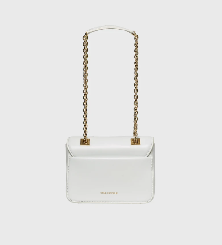 1AF0323-325 [ANNE FONTAINE] Lea Lock Handbag White #P15A10401 (EU)