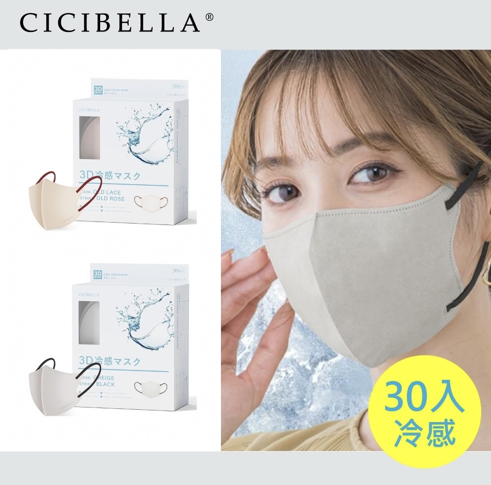 【口罩大優惠】JP CICIBELLA UV 防曬涼感3D口罩 30個 5028 5011 TK260321