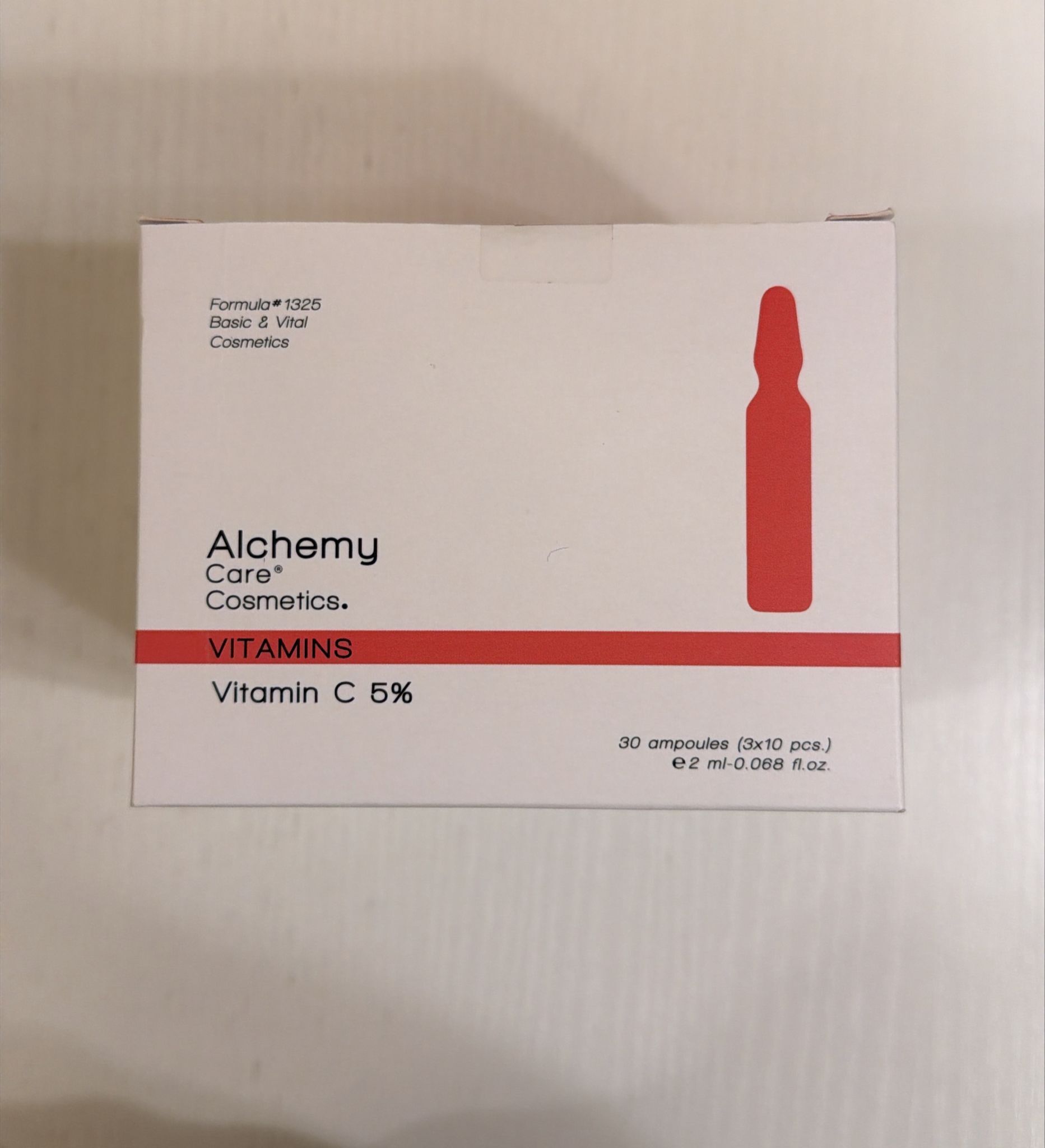 關鍵字L32. Alchemy care Vitamin C ampoule 10支 優惠 $108，30支 優惠 $270