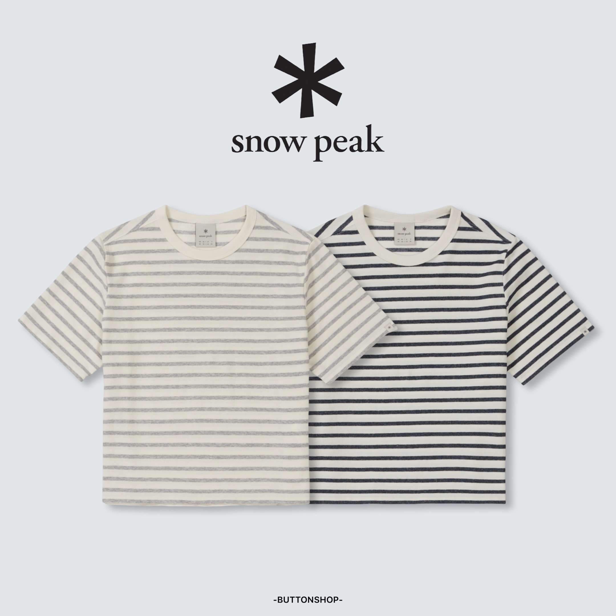 【春季新品限時折扣🔥 3/29 晚上12:00結束】Snow Peak  Sorona Women Stripe Short Sleeve T-shirt  26ss女款短版條紋短tee S26MWFTS69