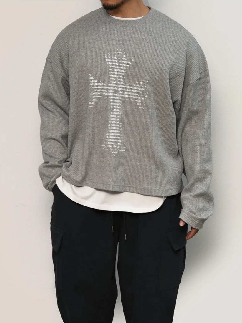 Cross 華夫格長袖T恤