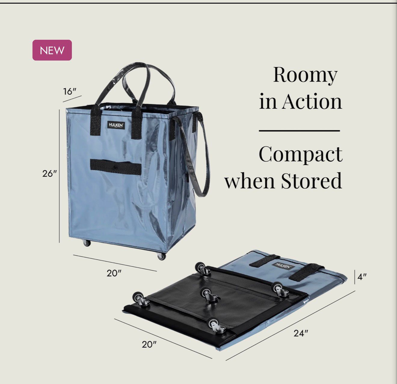 XA001 Hulken® Signature Rolling Tote Bag 大 size  4lb 66x50.5x40.5cm