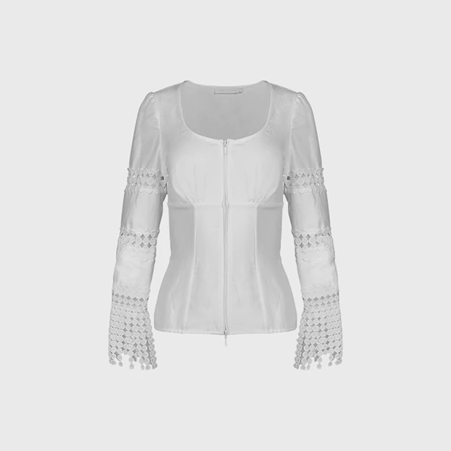 1AF0323-242 [ANNE FONTAINE] Granite Shirt White #P23F27601 (EU)
