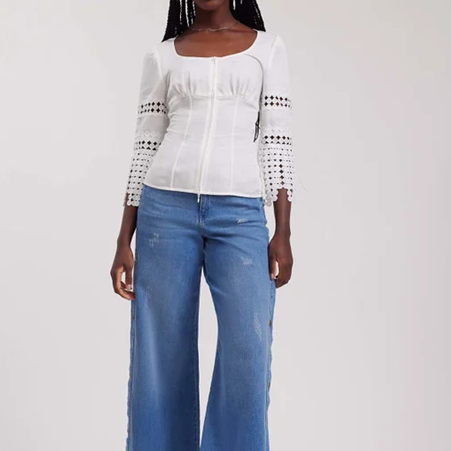 1AF0323-242 [ANNE FONTAINE] Granite Shirt White #P23F27601 (EU)