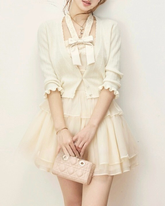 設計師家細麻花針織花朵七分袖外套