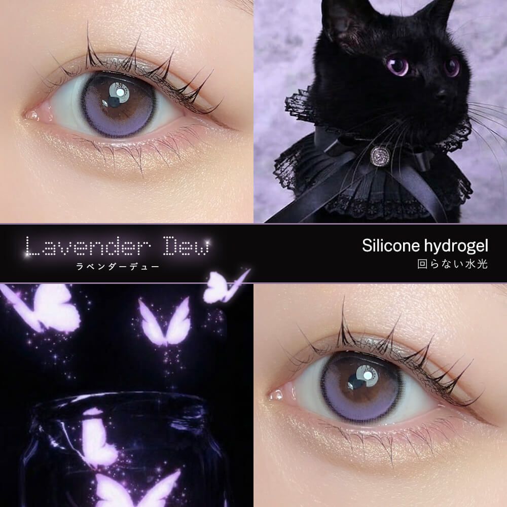 [日拋] Dewlit silicone hydrogel 1 Day Lavender Dew｜日拋彩妝隱形眼鏡｜每盒10片