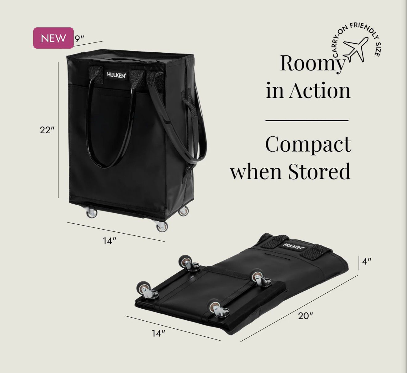 XA006 Hulken® Travel Rolling Tote 4 lb