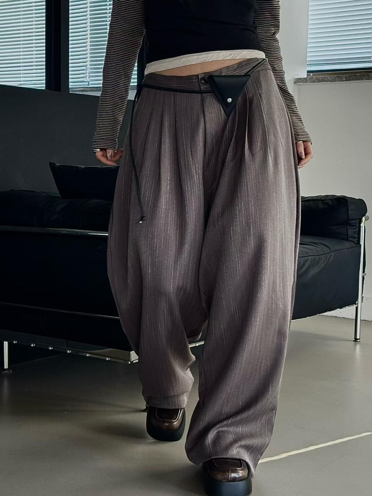 直紋鬆身褲 UNUSED-157P