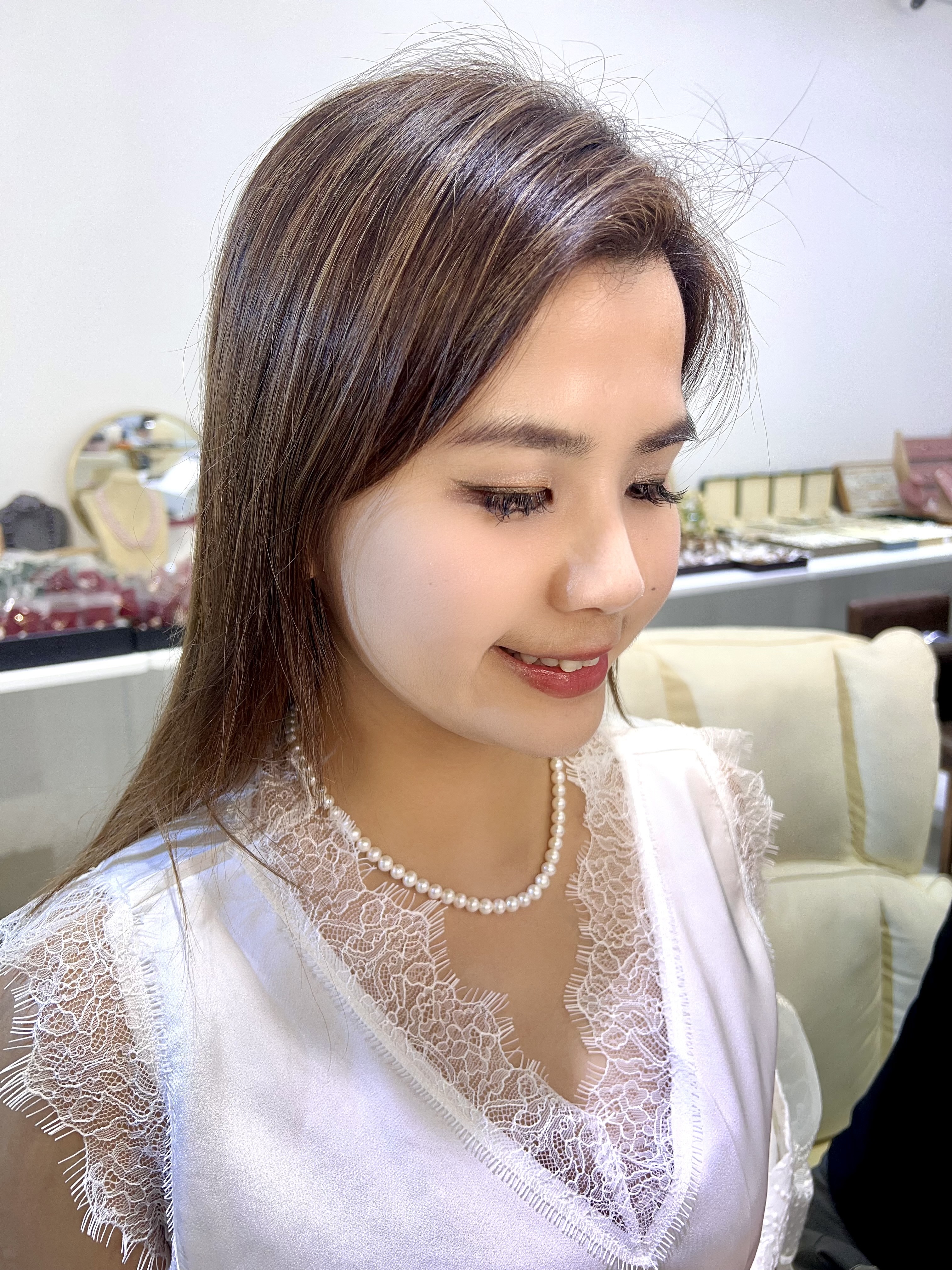 F49 珍珠串鏈6-6.5mm (YS4260X11408) 白色S925銀 $688