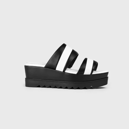 1AF0323-247 [ANNE FONTAINE] Arista Sandals Black/White #P22A10300 (EU)