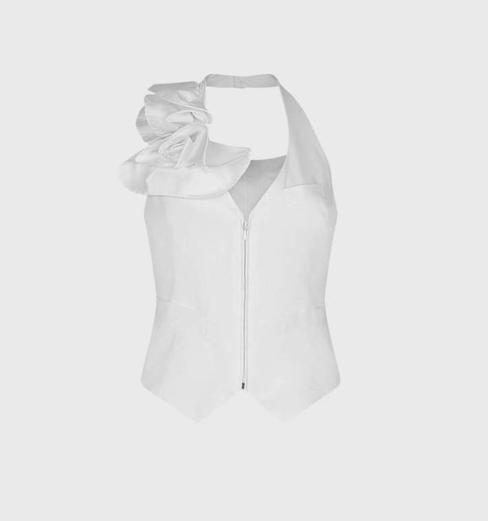 1AF0323-299 [ANNE FONTAINE] Zahra Top White #P25F29101 (EU)