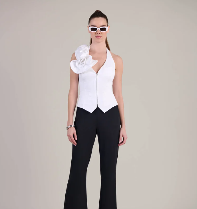 1AF0323-299 [ANNE FONTAINE] Zahra Top White #P25F29101 (EU)