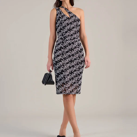1AF0323-249 [ANNE FONTAINE] Thalya Dress Black/White #P25F10200 (EU)