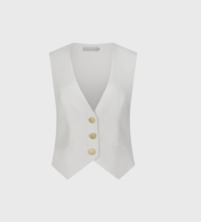 1AF0323-284 [ANNE FONTAINE] Ilda Vest White #P25F227119 (EU)